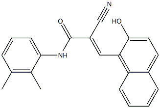 2-cyano-N-(2,3-dimethylphenyl)-3-(2-hydroxy-1-naphthyl)acrylamide Struktur