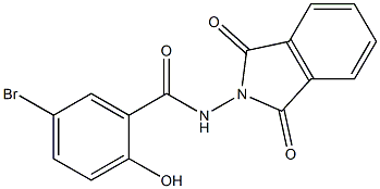 5-bromo-N-(1,3-dioxo-1,3-dihydro-2H-isoindol-2-yl)-2-hydroxybenzamide Struktur