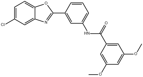 N-[3-(5-chloro-1,3-benzoxazol-2-yl)phenyl]-3,5-dimethoxybenzamide Struktur