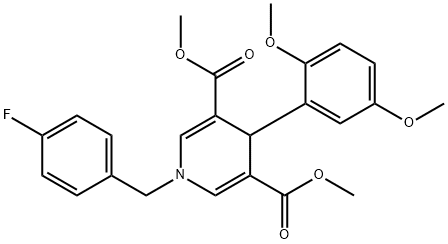 dimethyl 4-(2,5-dimethoxyphenyl)-1-(4-fluorobenzyl)-1,4-dihydropyridine-3,5-dicarboxylate Struktur