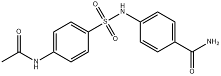 4-({[4-(acetylamino)phenyl]sulfonyl}amino)benzamide Struktur