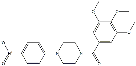 1-{4-nitrophenyl}-4-(3,4,5-trimethoxybenzoyl)piperazine Struktur