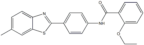 2-ethoxy-N-[4-(6-methyl-1,3-benzothiazol-2-yl)phenyl]benzamide Struktur