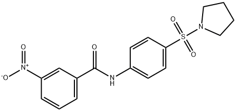 3-nitro-N-[4-(1-pyrrolidinylsulfonyl)phenyl]benzamide Struktur