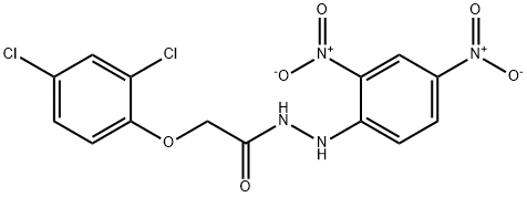 2-(2,4-dichlorophenoxy)-N'-(2,4-dinitrophenyl)acetohydrazide Struktur