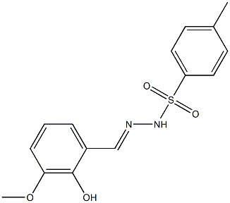 N'-(2-hydroxy-3-methoxybenzylidene)-4-methylbenzenesulfonohydrazide Struktur