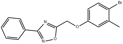 5-[(4-bromo-3-methylphenoxy)methyl]-3-phenyl-1,2,4-oxadiazole Struktur