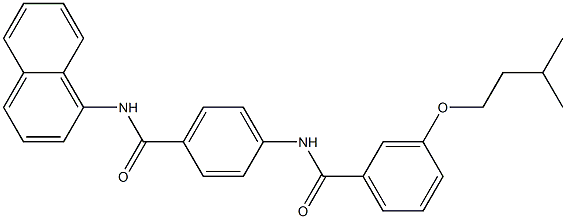 3-(isopentyloxy)-N-{4-[(1-naphthylamino)carbonyl]phenyl}benzamide Struktur