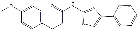 3-(4-methoxyphenyl)-N-(4-phenyl-1,3-thiazol-2-yl)propanamide Struktur