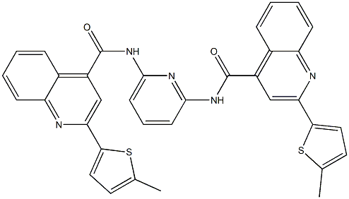 2-(5-methyl-2-thienyl)-N-[6-({[2-(5-methyl-2-thienyl)-4-quinolinyl]carbonyl}amino)-2-pyridinyl]-4-quinolinecarboxamide Struktur