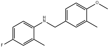 4-fluoro-N-(4-methoxy-3-methylbenzyl)-2-methylaniline Struktur