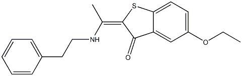 5-ethoxy-2-{1-[(2-phenylethyl)amino]ethylidene}-1-benzothiophen-3(2H)-one Struktur