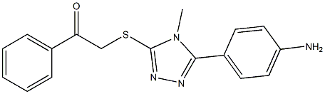 2-{[5-(4-aminophenyl)-4-methyl-4H-1,2,4-triazol-3-yl]sulfanyl}-1-phenylethanone Struktur