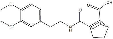 3-({[2-(3,4-dimethoxyphenyl)ethyl]amino}carbonyl)bicyclo[2.2.1]hept-5-ene-2-carboxylic acid Struktur