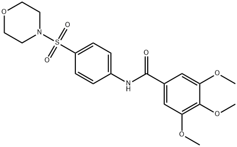 3,4,5-trimethoxy-N-[4-(4-morpholinylsulfonyl)phenyl]benzamide Struktur