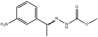 methyl 2-[(E)-1-(3-aminophenyl)ethylidene]-1-hydrazinecarboxylate Struktur