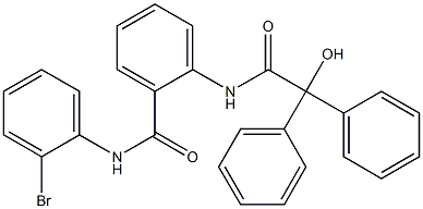 N-(2-bromophenyl)-2-{[hydroxy(diphenyl)acetyl]amino}benzamide Struktur