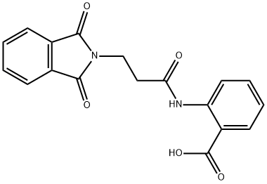 2-{[3-(1,3-dioxo-1,3-dihydro-2H-isoindol-2-yl)propanoyl]amino}benzoic acid Struktur