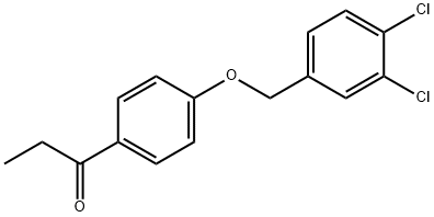 1-{4-[(3,4-dichlorophenyl)methoxy]phenyl}propan-1-one Struktur