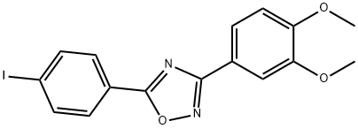 3-(3,4-dimethoxyphenyl)-5-(4-iodophenyl)-1,2,4-oxadiazole Struktur