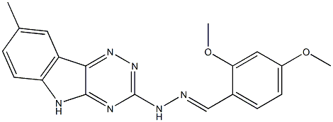 2,4-dimethoxybenzaldehyde (8-methyl-5H-[1,2,4]triazino[5,6-b]indol-3-yl)hydrazone Struktur