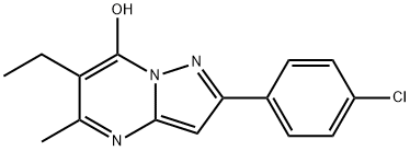 2-(4-chlorophenyl)-6-ethyl-5-methylpyrazolo[1,5-a]pyrimidin-7-ol Struktur