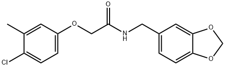 N-(1,3-benzodioxol-5-ylmethyl)-2-(4-chloro-3-methylphenoxy)acetamide Struktur