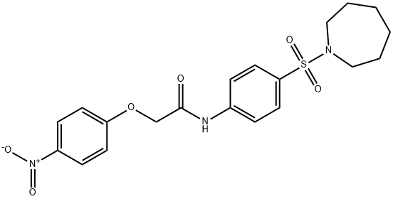 N-[4-(1-azepanylsulfonyl)phenyl]-2-(4-nitrophenoxy)acetamide Struktur