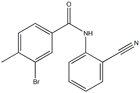 3-bromo-N-(2-cyanophenyl)-4-methylbenzamide Struktur