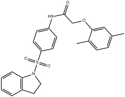 N-[4-(2,3-dihydro-1H-indol-1-ylsulfonyl)phenyl]-2-(2,5-dimethylphenoxy)acetamide Struktur