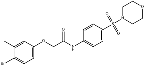 2-(4-bromo-3-methylphenoxy)-N-[4-(4-morpholinylsulfonyl)phenyl]acetamide Struktur