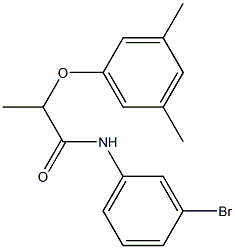 N-(3-bromophenyl)-2-(3,5-dimethylphenoxy)propanamide Struktur