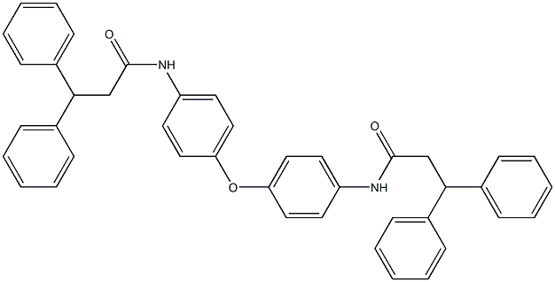 N-(4-{4-[(3,3-diphenylpropanoyl)amino]phenoxy}phenyl)-3,3-diphenylpropanamide Struktur