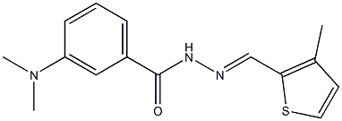 3-(dimethylamino)-N'-[(3-methyl-2-thienyl)methylene]benzohydrazide Struktur