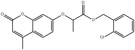 2-chlorobenzyl 2-[(4-methyl-2-oxo-2H-chromen-7-yl)oxy]propanoate Struktur