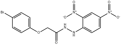 2-(4-bromophenoxy)-N'-(2,4-dinitrophenyl)acetohydrazide Struktur