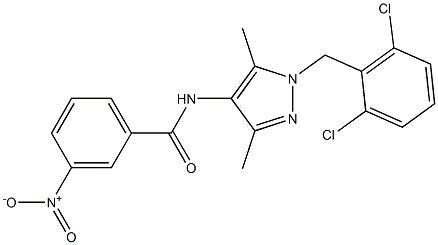 N-[1-(2,6-dichlorobenzyl)-3,5-dimethyl-1H-pyrazol-4-yl]-3-nitrobenzamide Struktur