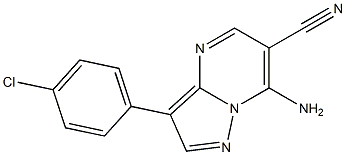 7-amino-3-(4-chlorophenyl)pyrazolo[1,5-a]pyrimidine-6-carbonitrile Struktur