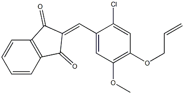 2-[4-(allyloxy)-2-chloro-5-methoxybenzylidene]-1H-indene-1,3(2H)-dione Struktur