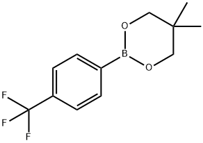 5,5-Dimethyl-2-[4-(trifluoromethyl)phenyl]-1,3,2-dioxaborinane Struktur