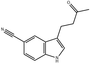 3-(3-oxobutyl)-1H-indole-5-carbonitrile Struktur