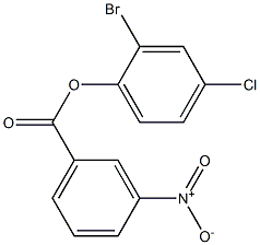 2-bromo-4-chlorophenyl 3-nitrobenzoate Struktur