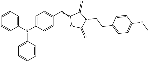 (5Z)-5-{[3-(diphenylamino)phenyl]methylidene}-3-[2-(4-methoxyphenyl)ethyl]-1,3-oxazolidine-2,4-dione Struktur