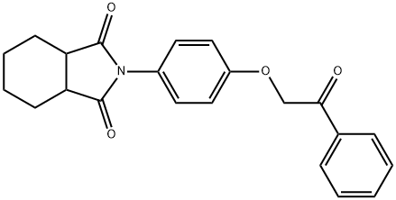 2-[4-(2-oxo-2-phenylethoxy)phenyl]hexahydro-1H-isoindole-1,3(2H)-dione Struktur