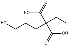 Ethyl-(3-hydroxypropyl)propanedioic acid Struktur