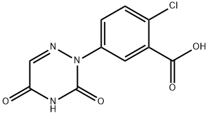 2-CHLORO-5-(3,5-DIOXO-4,5-DIHYDRO-1,2,4-TRIAZIN-2(3H)-YL)BENZOIC ACID Struktur