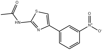 N-(4-(3-nitrophenyl)thiazol-2-yl)acetamide Struktur