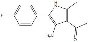 1-[4-Amino-5-(4-fluorophenyl)-2-methyl-1H-pyrrol-3-yl]ethanone Struktur