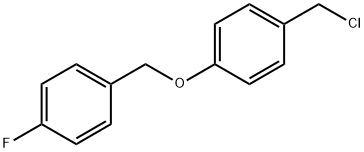 1-(chloromethyl)-4-[(4-fluorophenyl)methoxy]benzene Struktur