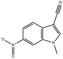 1-methyl-6-nitro-1H-indole-3-carbonitrile Struktur